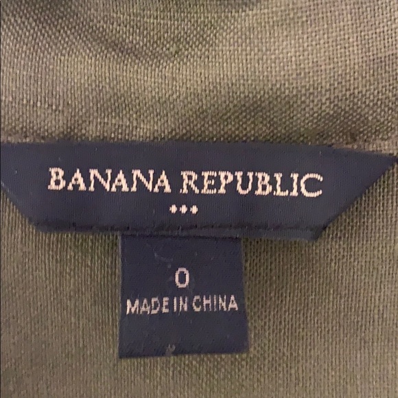 [Banana Republic] olive linen safari dress - Picture 6 of 10